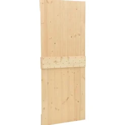 vidaXL Puerta NARVIK 80 x 210 cm Madera de Pino Sólido Natural New