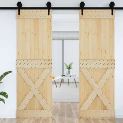 vidaXL Materiales De Construcción-Puerta NARVIK 70 x 210 cm Madera de Pino Sólido
