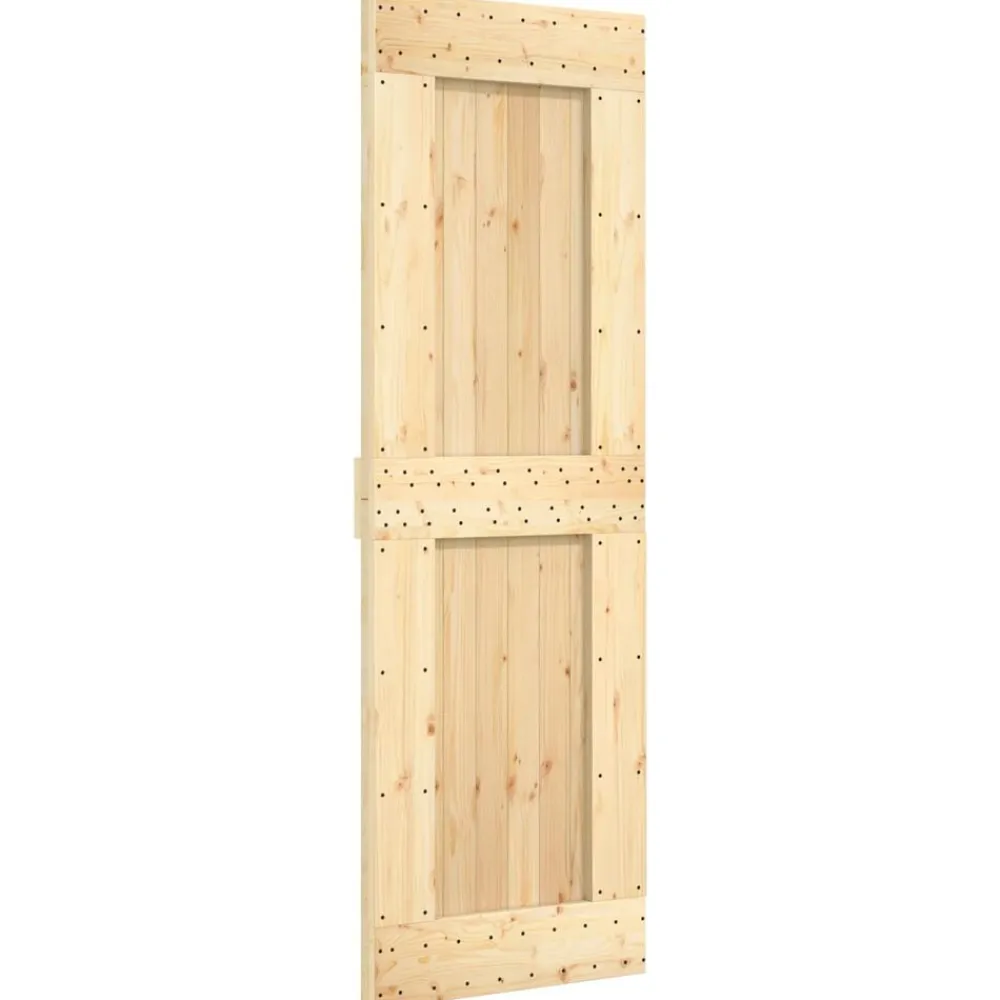 vidaXL Puerta NARVIK 70 x 210 cm Madera de Pino Sólido Natural