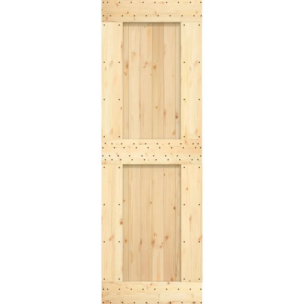 vidaXL Puerta NARVIK 70 x 210 cm Madera de Pino Sólido Natural