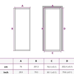 vidaXL Puerta para el Hogar 76 x 201,5 x 3,5 cm Negra y estriada Discount