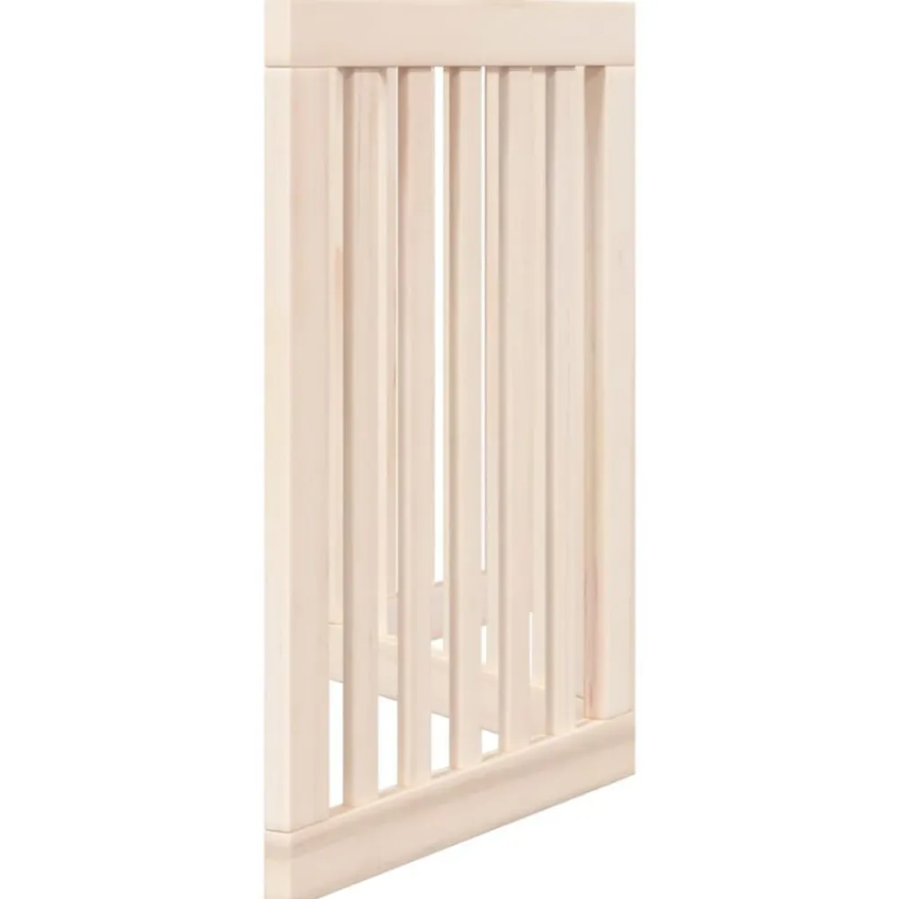 vidaXL Productos Para Mascotas-Puerta para perros plegable de 3 paneles, 150 cm, madera de álamo