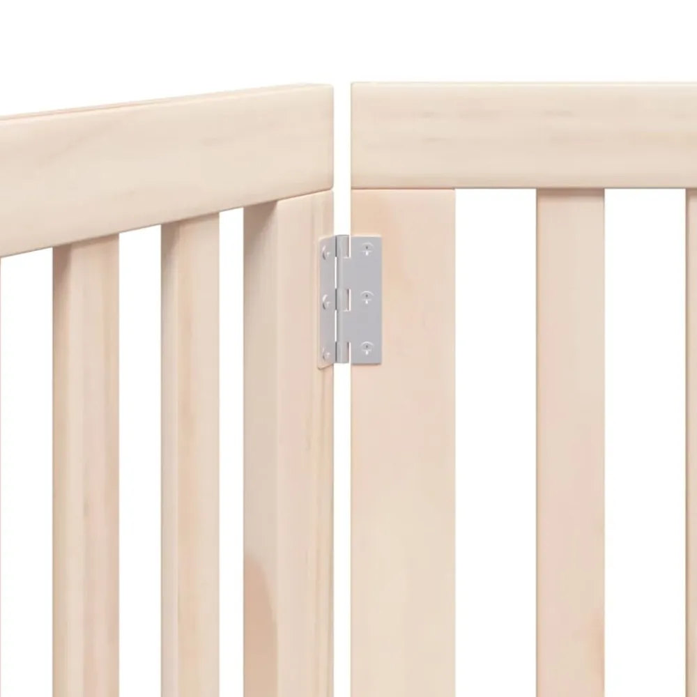 vidaXL Productos Para Mascotas-Puerta para perros plegable de 3 paneles, 150 cm, madera de álamo