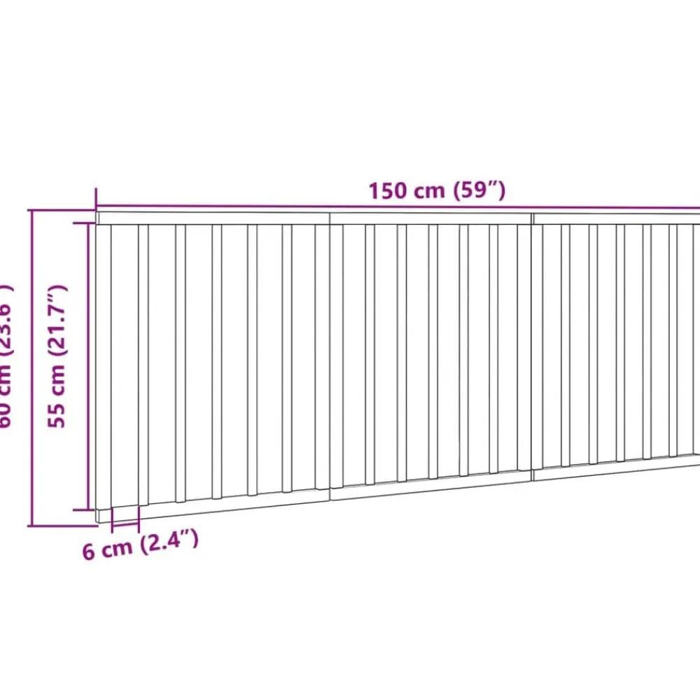 vidaXL Productos Para Mascotas-Puerta para perros plegable 3 paneles madera álamo marrón 150cm