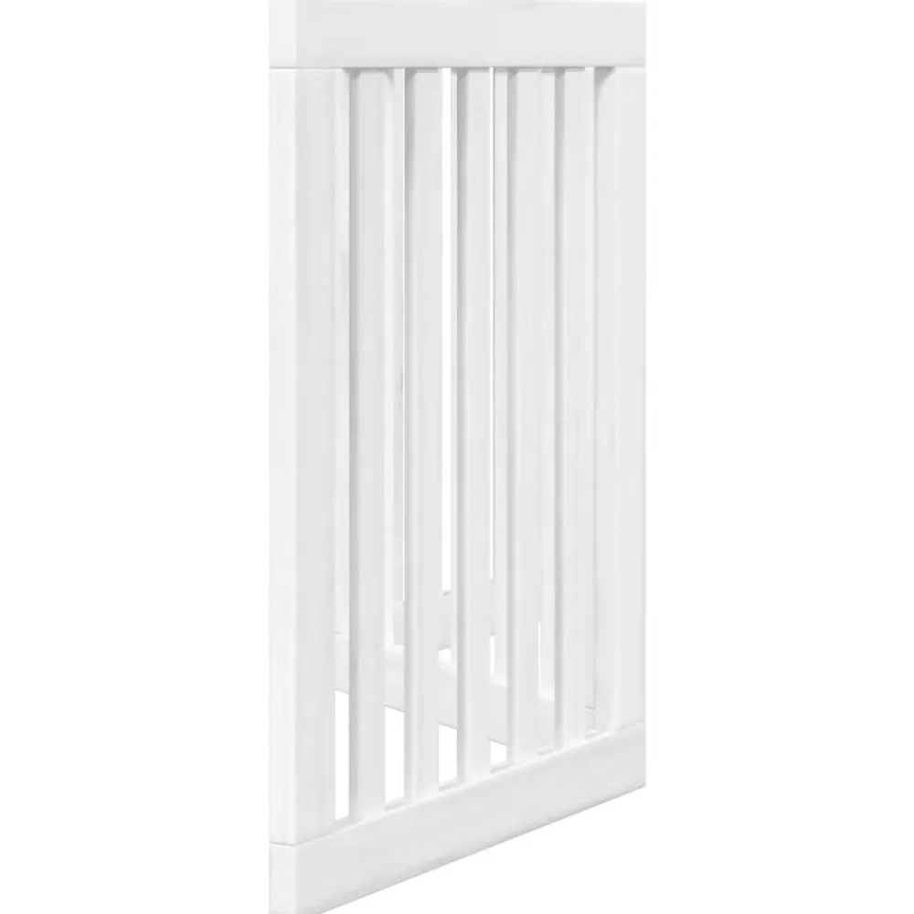 vidaXL Puerta para perros plegable 3 paneles madera álamo blanca 150cm Blanco