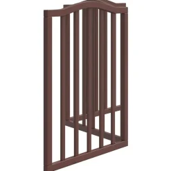 vidaXL Puerta para perros plegable 3 paneles álamo marrón roble 150 cm Marrón roble New