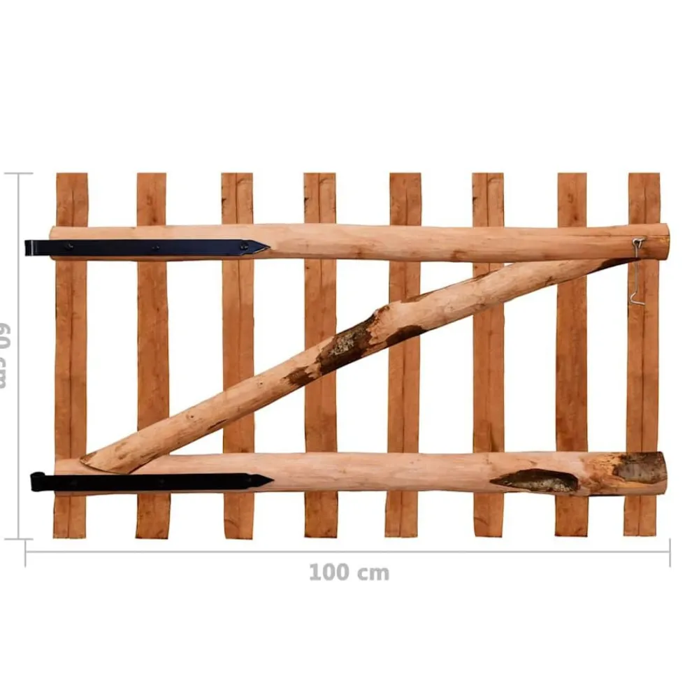 vidaXL Vallas De Jardín-Puerta para valla 100x60cm madera de avellano impregnada