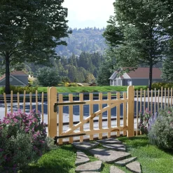 vidaXL Vallas De Jardín-Puerta para valla madera de avellano 100x60 cm