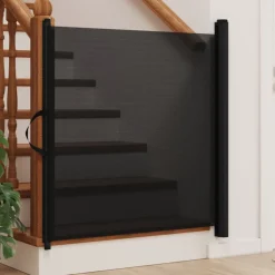 vidaXL Puerta retráctil para mascotas negra 82,5x125 cm Negro Sale