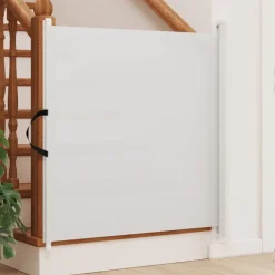vidaXL Puerta retráctil para mascotas blanca 82,5x125 cm Blanco Sale