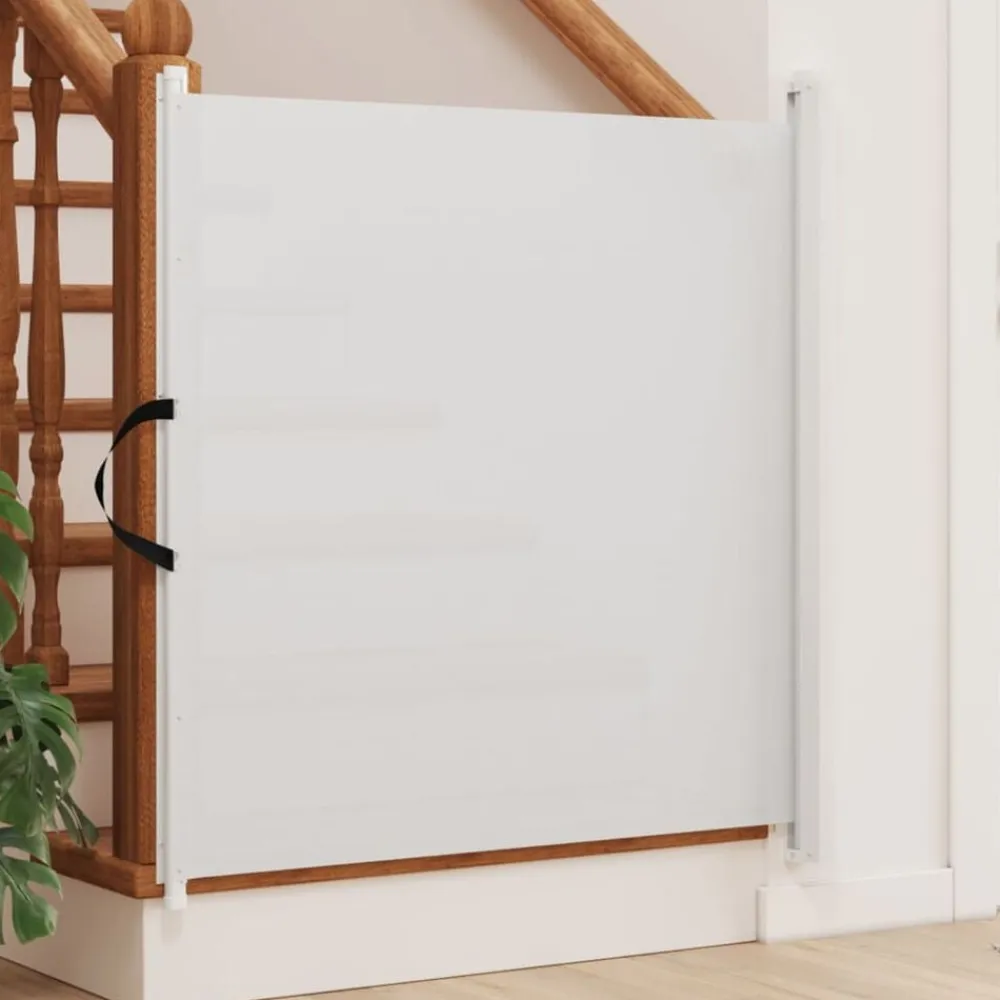 vidaXL Puerta retráctil para mascotas blanca 82,5x125 cm Blanco Sale
