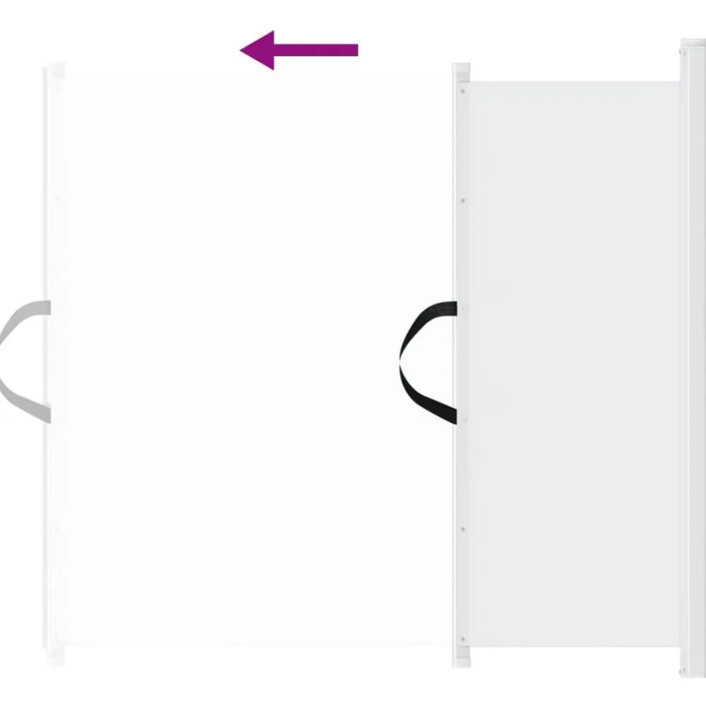 vidaXL Puerta retráctil para mascotas blanca 82,5x125 cm Blanco Sale
