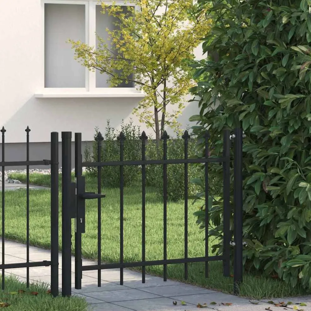 vidaXL Puerta valla Boxtel con punta de lanza 100x75 cm Discount