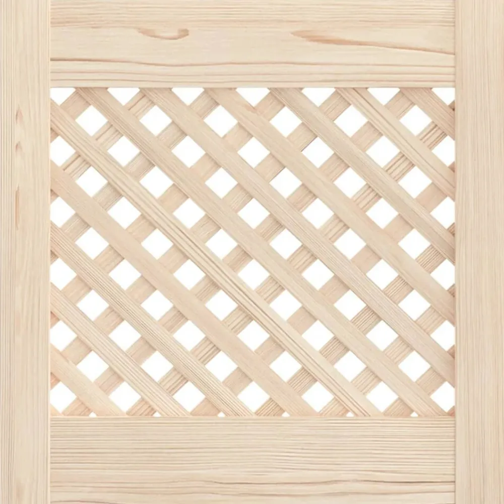vidaXL Accesorios De Bricolaje-Puertas de armario entramado 2 uds madera pino 39,5x39,5cm