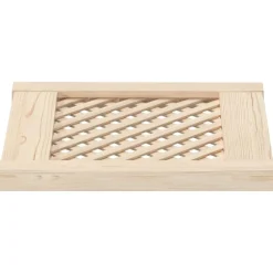 vidaXL Accesorios De Bricolaje-Puertas de armario entramado 2 uds madera pino 39,5x39,5cm