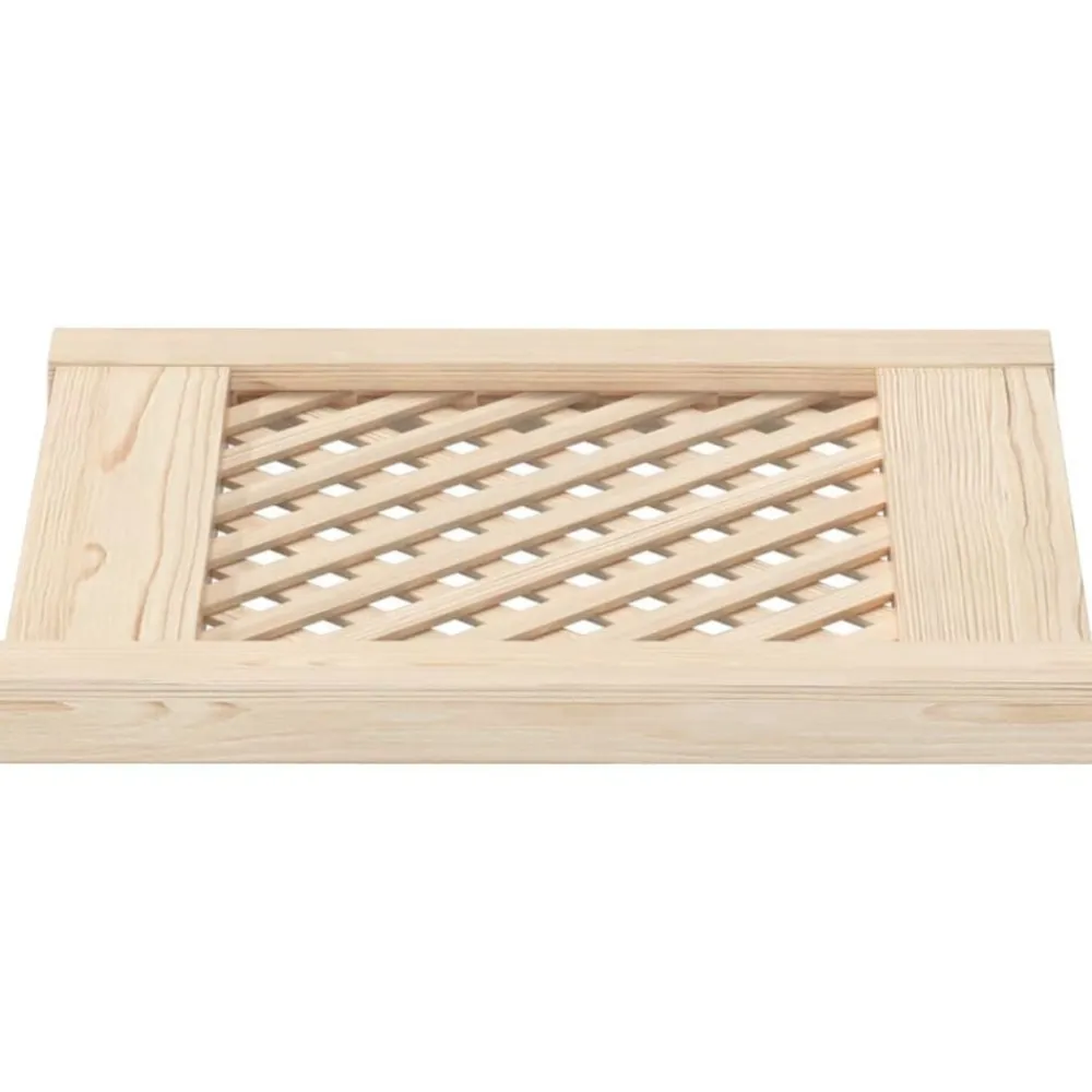 vidaXL Accesorios De Bricolaje-Puertas de armario entramado 2 uds madera pino 39,5x39,5cm