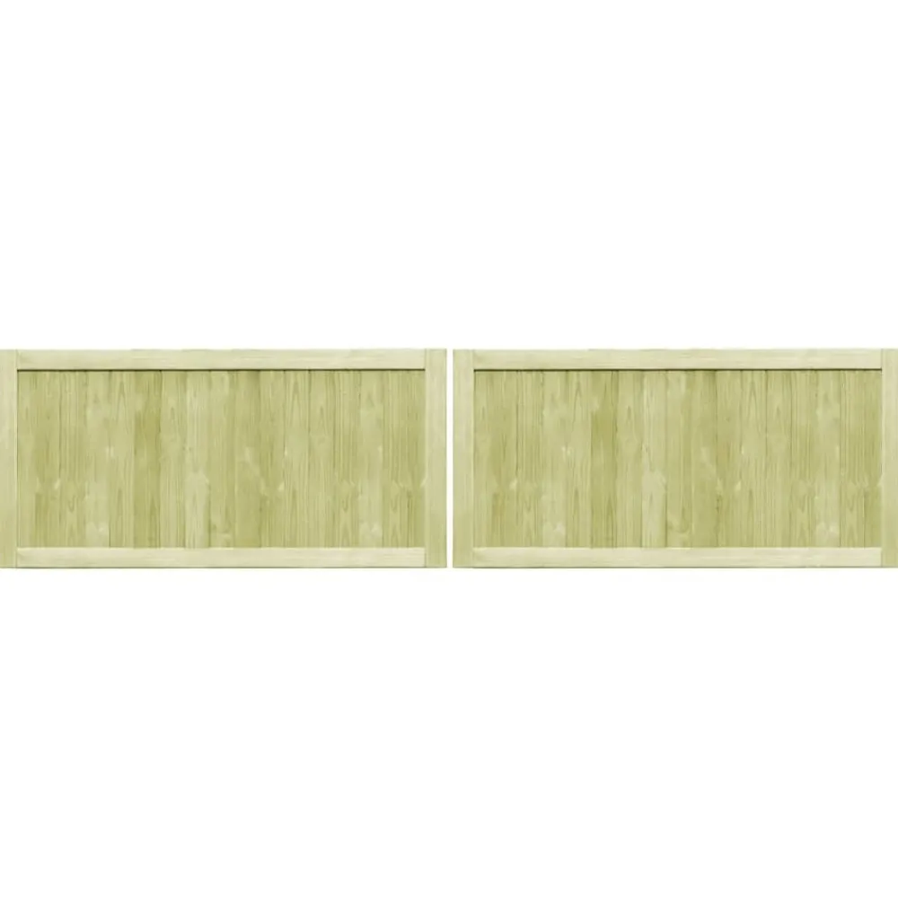 vidaXL Vallas De Jardín-Puertas de valla madera de pino impregnada 300x75 cm 2 uds