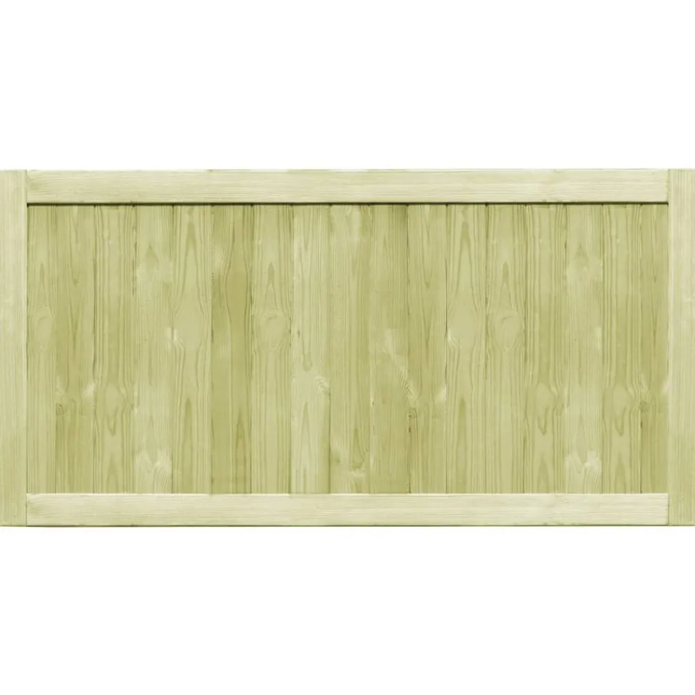 vidaXL Vallas De Jardín-Puertas de valla madera de pino impregnada 300x75 cm 2 uds