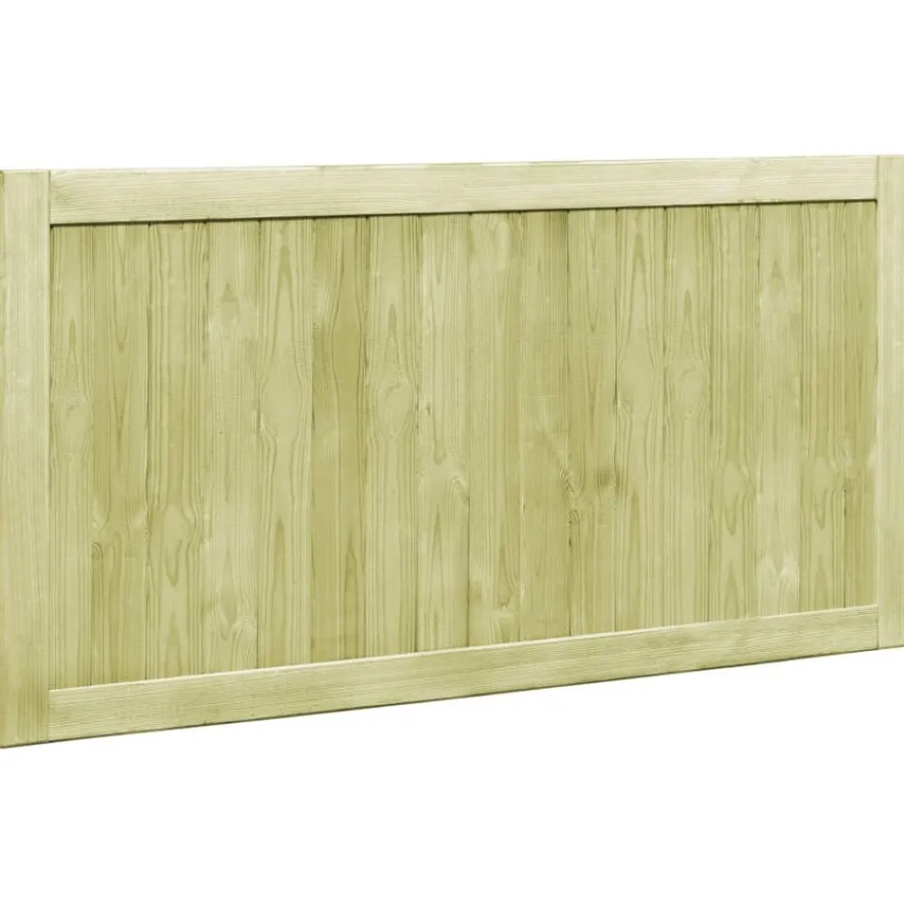 vidaXL Vallas De Jardín-Puertas de valla madera de pino impregnada 300x75 cm 2 uds