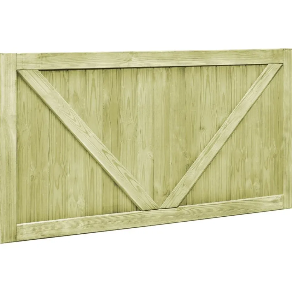 vidaXL Vallas De Jardín-Puertas de valla madera de pino impregnada 300x75 cm 2 uds