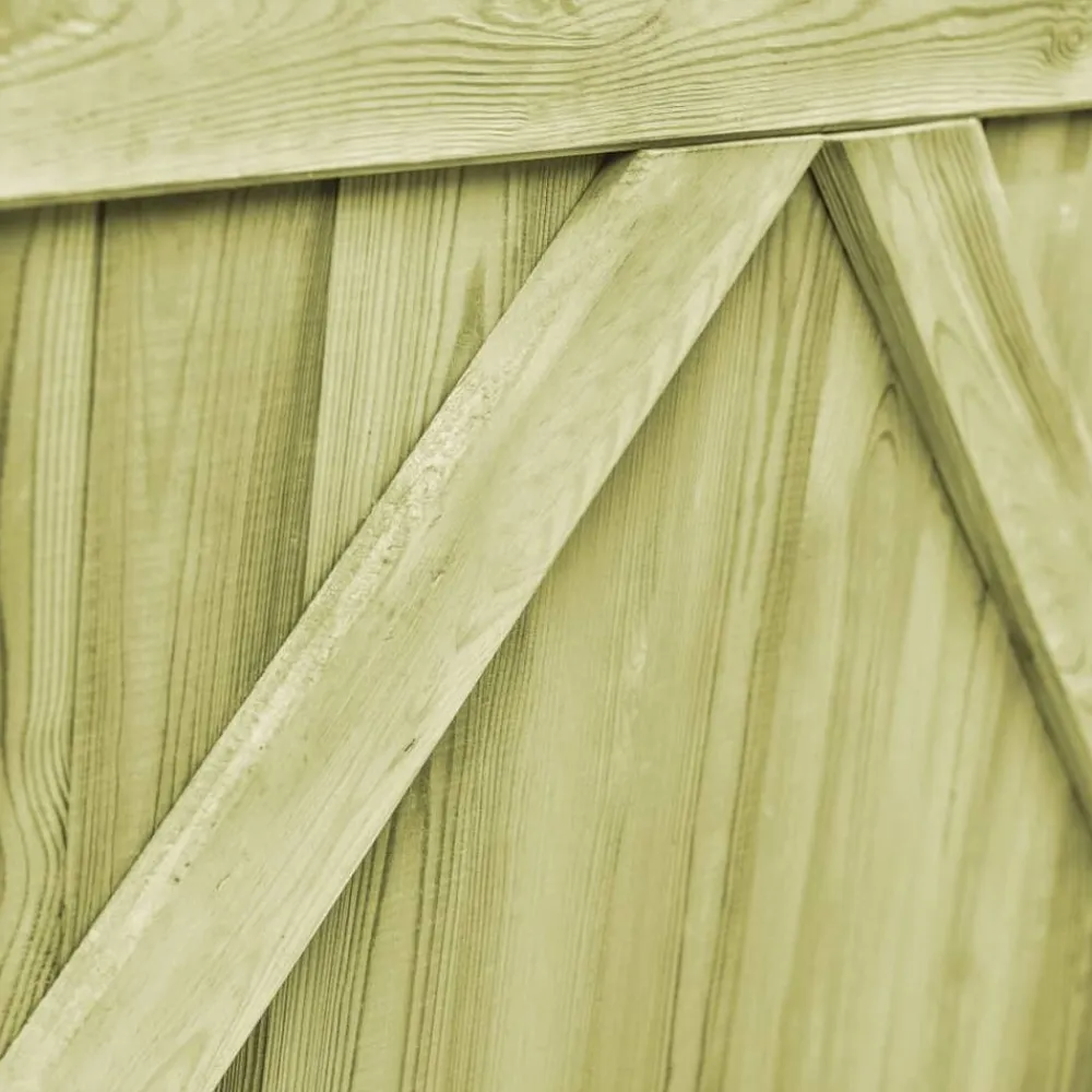 vidaXL Vallas De Jardín-Puertas de valla madera de pino impregnada 300x75 cm 2 uds