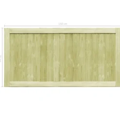 vidaXL Vallas De Jardín-Puertas de valla madera de pino impregnada 300x75 cm 2 uds