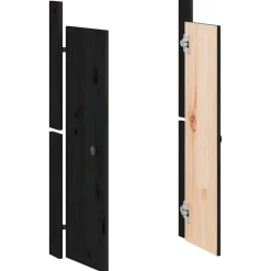 vidaXL Puertas para cocina exterior MEPPEL madera maciza 50x9x82cm Pino negro Best