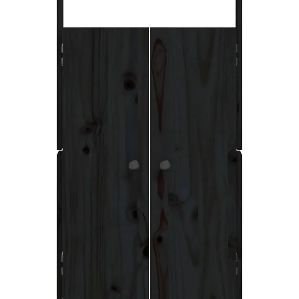 vidaXL Puertas para cocina exterior MEPPEL madera maciza 50x9x82cm Pino negro Best
