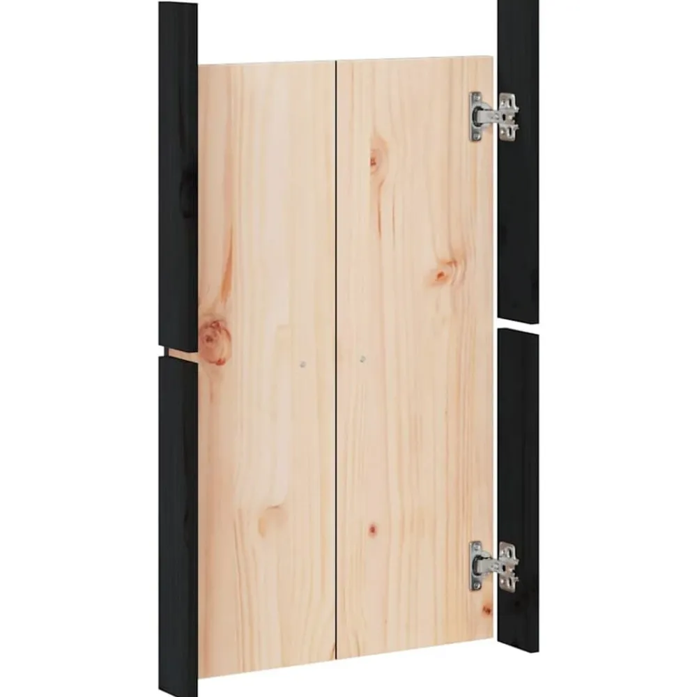 vidaXL Puertas para cocina exterior MEPPEL madera maciza 50x9x82cm Pino negro Best