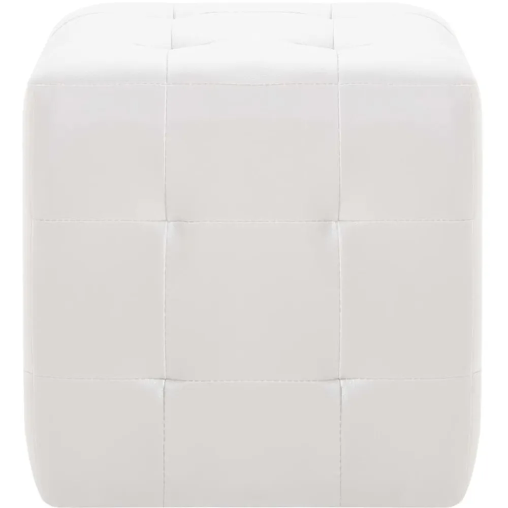 vidaXL Otomanas-Puf 2 unidades cuero sintético 30x30x30 cm