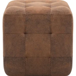 vidaXL Puf 2 unidades piel de ante artificial marrón 30x30x30 cm Marrón Best