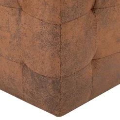 vidaXL Puf 2 unidades piel de ante artificial marrón 30x30x30 cm Marrón Best