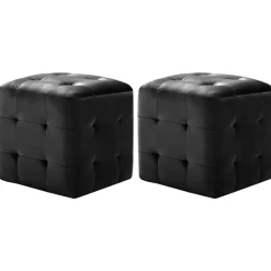 vidaXL Otomanas-Puf 2 unidades terciopelo 30x30x30 cm