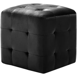 vidaXL Otomanas-Puf 2 unidades terciopelo 30x30x30 cm