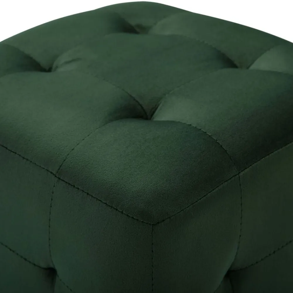 vidaXL Puf 2 unidades terciopelo 30x30x30 cm Verde
