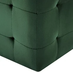 vidaXL Puf 2 unidades terciopelo 30x30x30 cm Verde
