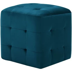 vidaXL Otomanas-Puf 2 unidades terciopelo 30x30x30 cm