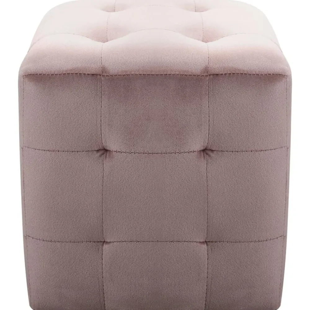 vidaXL Otomanas-Puf 2 unidades terciopelo 30x30x30 cm