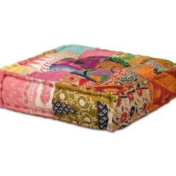 vidaXL Puf modular de 4 plazas de tela Patchwork Online