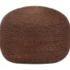 vidaXL Puf tejido a mano marrón 40x45 cm yute Online