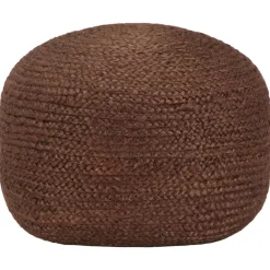 vidaXL Puf tejido a mano marrón 40x45 cm yute Online