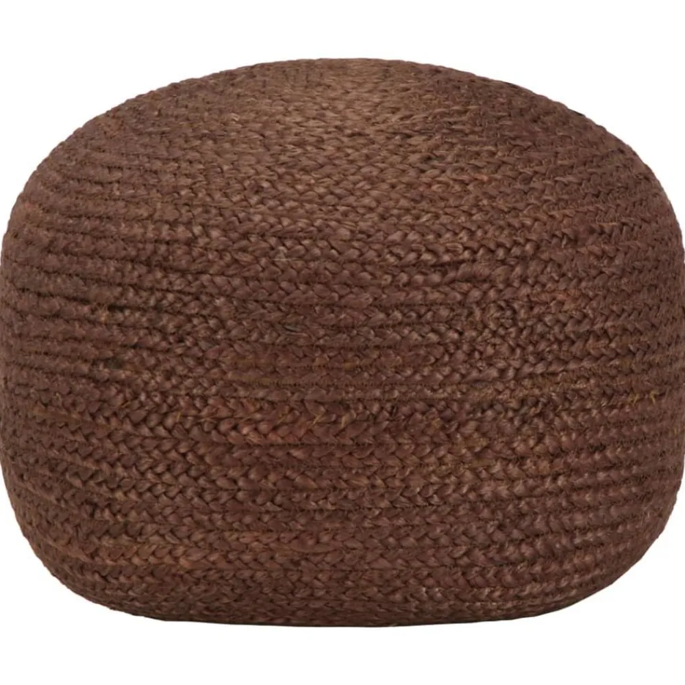 vidaXL Puf tejido a mano marrón 40x45 cm yute Online