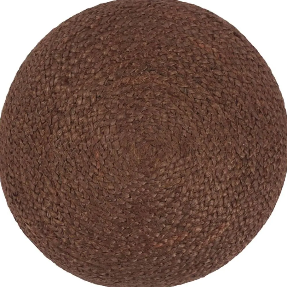 vidaXL Puf tejido a mano marrón 40x45 cm yute Online