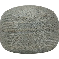 vidaXL Puf tejido a mano 45x30 cm yute Verde oliva Outlet