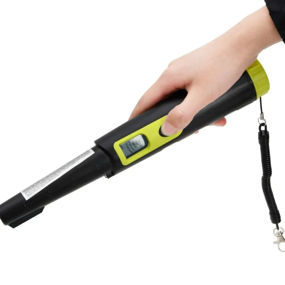 vidaXL Puntero detector de metales con pantalla LCD negro y amarillo Online