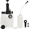 vidaXL Herramientas-Purgador de frenos blanco y negro 3 L