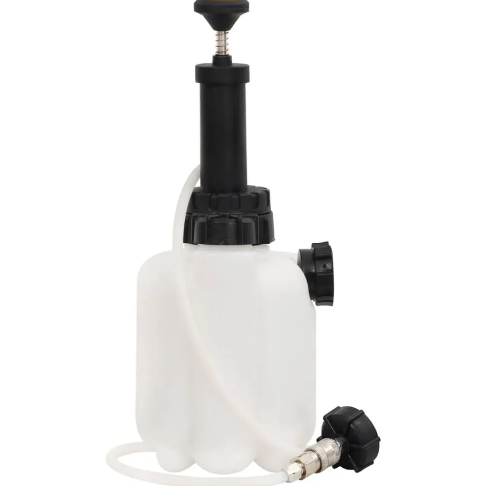 vidaXL Herramientas-Purgador de frenos blanco y negro 3 L