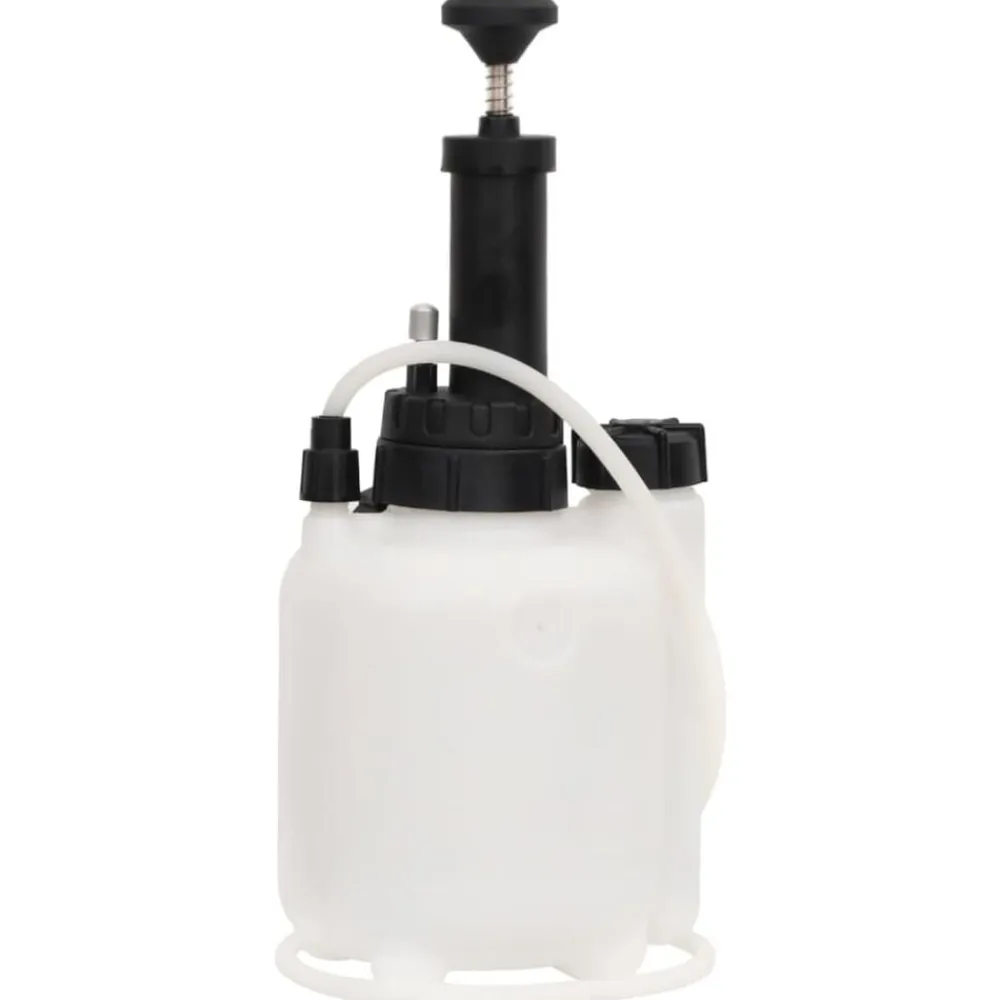 vidaXL Herramientas-Purgador de frenos blanco y negro 3 L