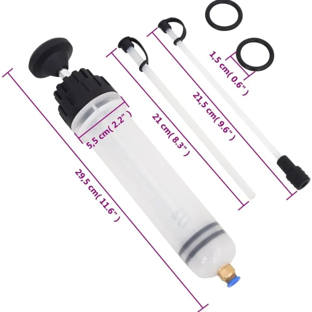 vidaXL Purgador de frenos blanco y negro 0,2 L Best