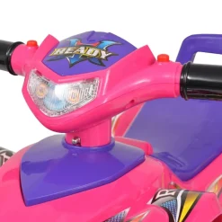 vidaXL Quad ATV correpasillos infantil con sonidos y luces rosa morado Clearance